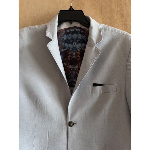 Philipp Plein Homme Men’s Limited Edition Light Blue Skull Lined Blazer - Picture 13 of 16